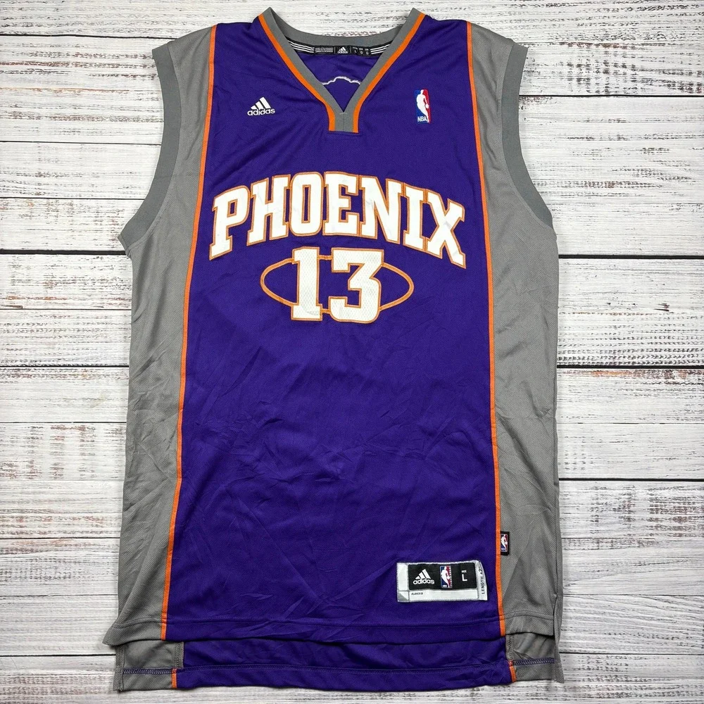 Y2K Vintage Adidas Pro Cut Jersey Phoenix Suns Steve Nash Purple Size Large